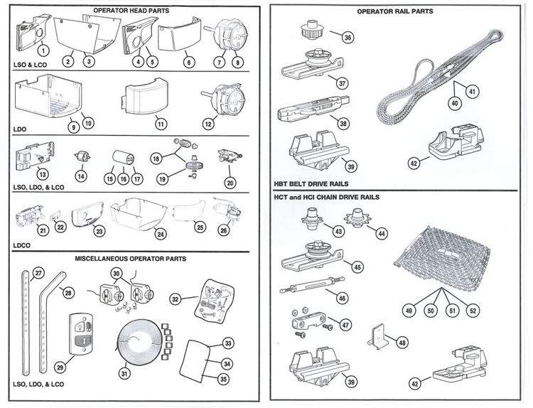 Select Products Parts Garage Door Opener Parts Residential