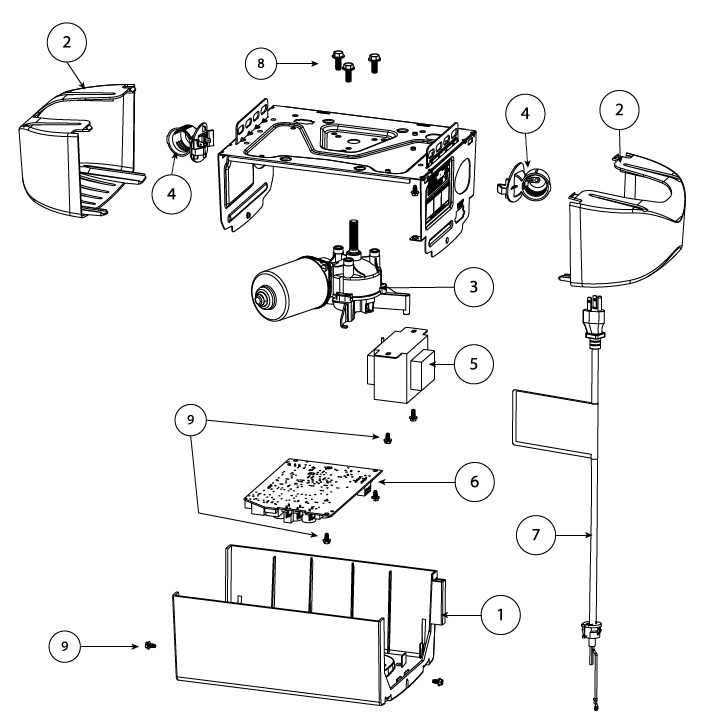 Genie Motor Head Parts Dc Chain Or Belt, Genie Garage Door Opener Parts Diagram