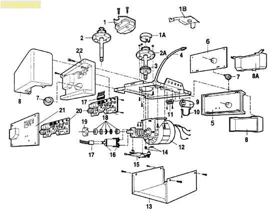 LiftMaster 1240 1245 1246 1250 chain drive motor unit parts diagram