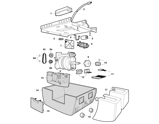 LiftMaster 1000SD 2000SD screw drive motor unit parts diagram